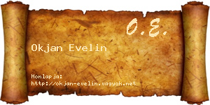 Okjan Evelin névjegykártya